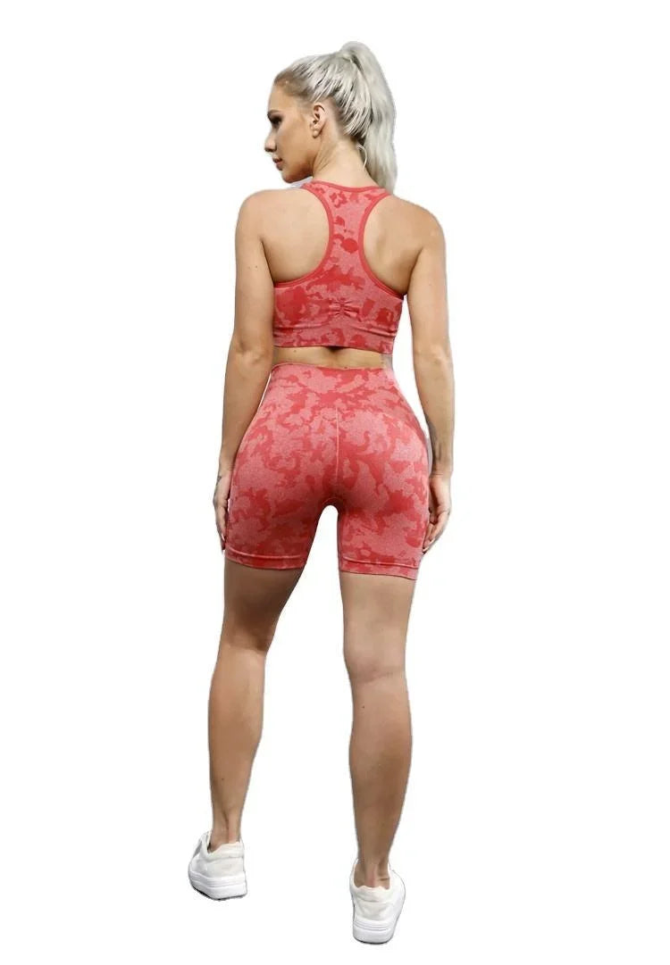 Women's High Elastic Sports Bra Set with Thong Wireless Gather Bra Comfortable Stretch Fitness Bra for Ladies