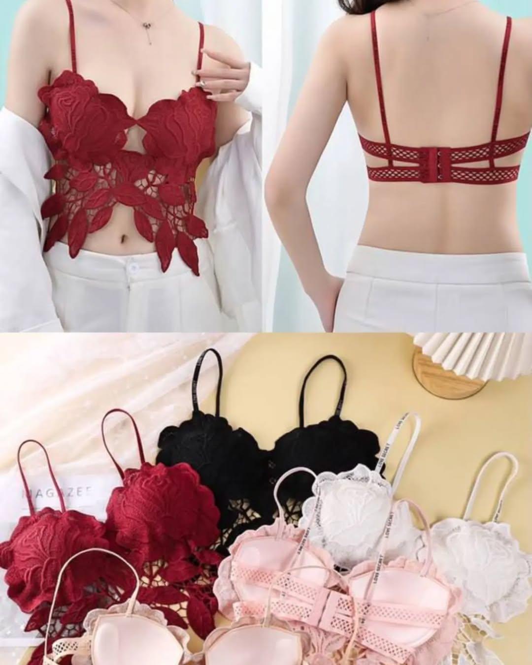 Full Cup Lace Bra for Women Seamless Push Up Gather Bra Soft Padded Comfortable Everyday Bra