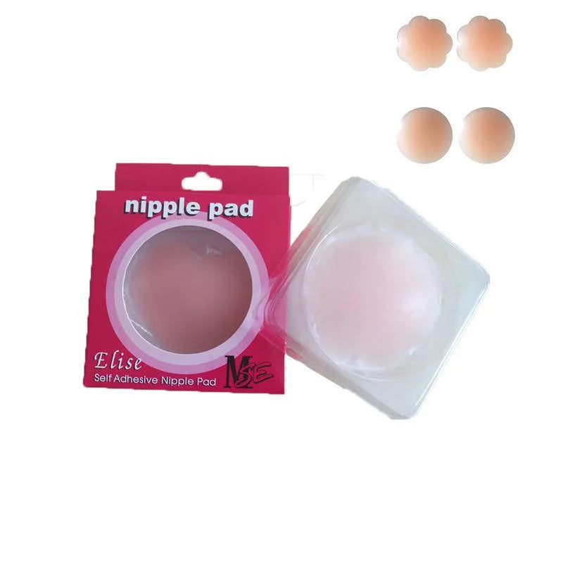 Women's Reusable Silicone Nipple Covers Invisible Nipple Stickers Self Adhesive Bra Pads for Backless Dresses