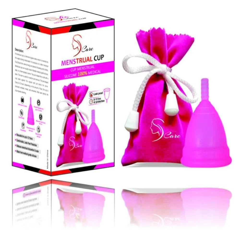 Reusable Medical Grade Silicone Menstrual Cup for Women Small Medium Large Leak Proof Period Cup
