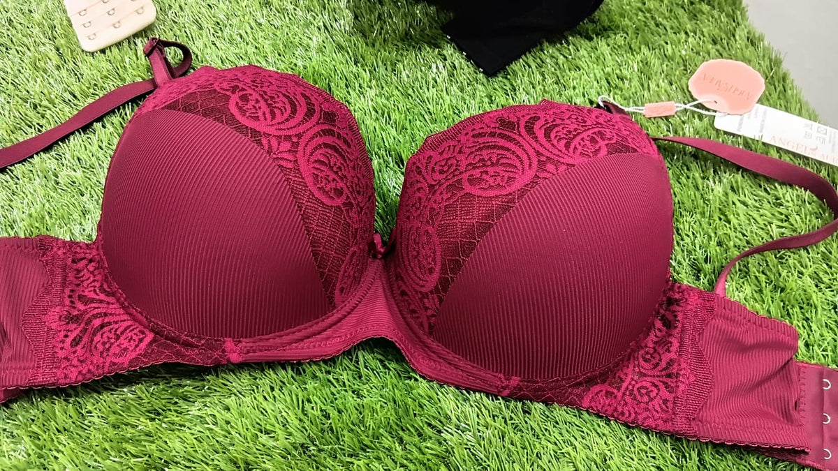 Angels Aura Padded Lace Bra for Women – Comfortable Daily Wear (Multi Colours)