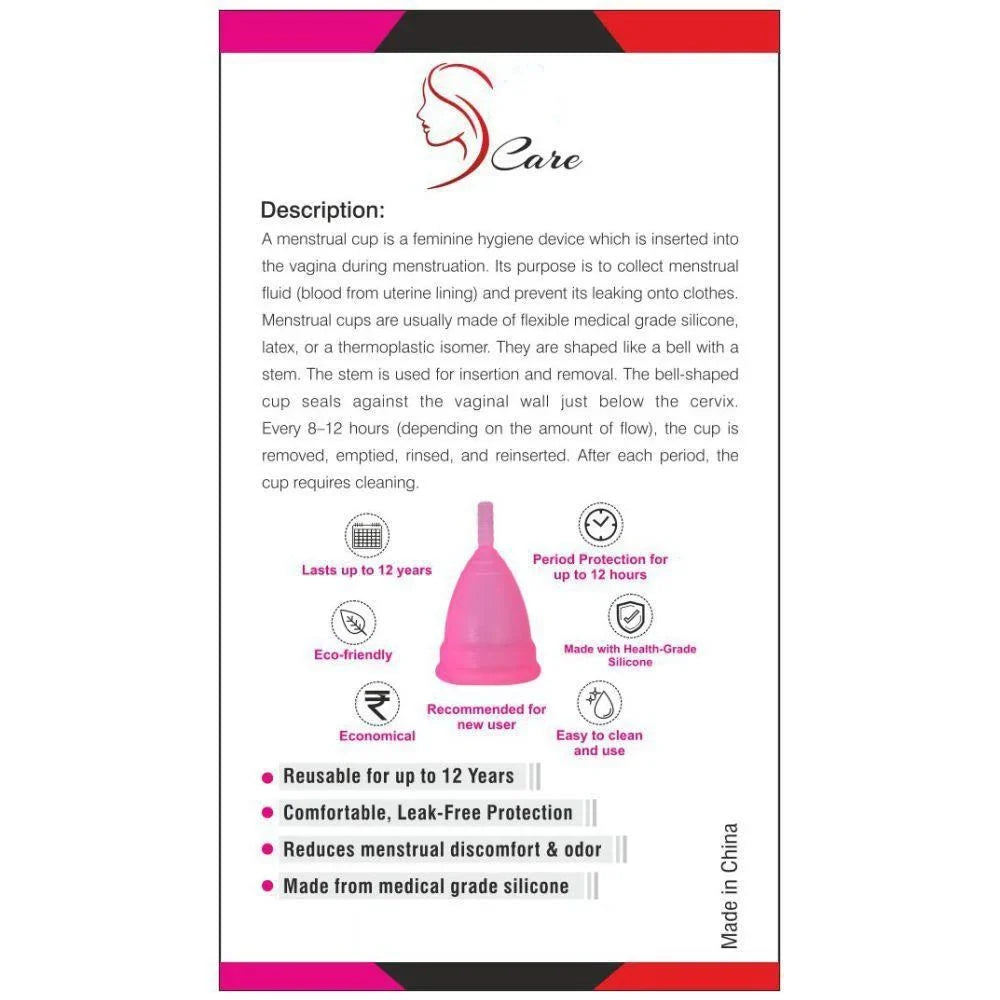 Reusable Medical Grade Silicone Menstrual Cup for Women Small Medium Large Leak Proof Period Cup