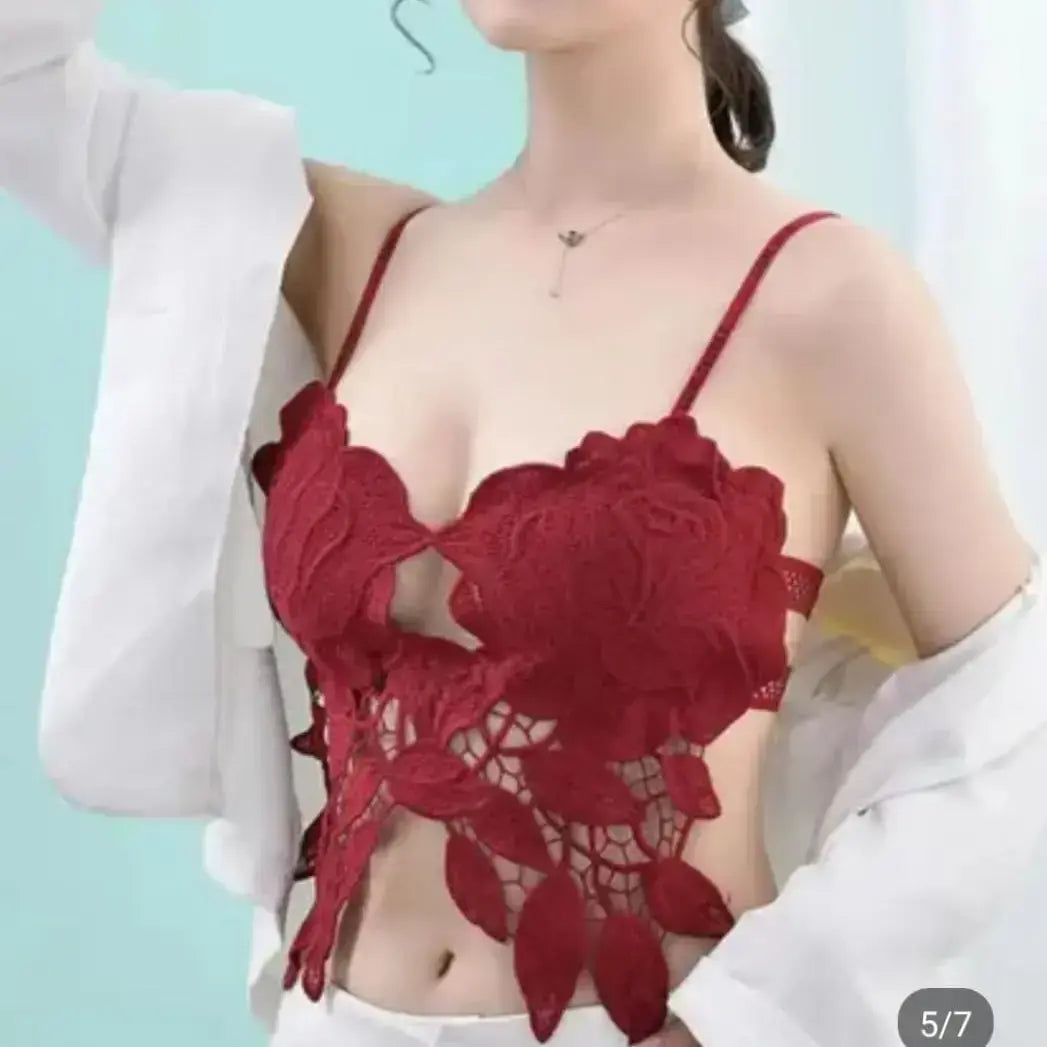 Full Cup Lace Bra for Women Seamless Push Up Gather Bra Soft Padded Comfortable Everyday Bra