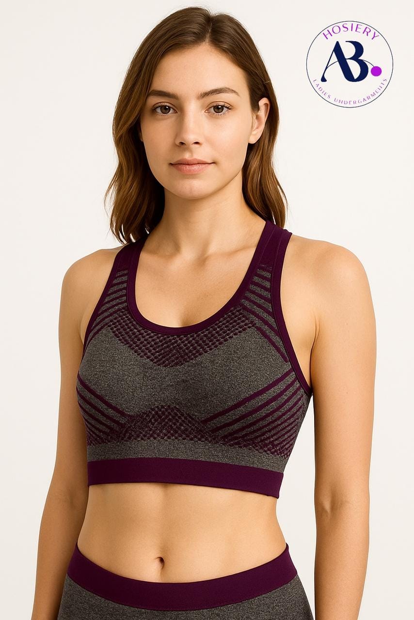 AB Hosiery Seamless Sports Bra for Women – Comfortable Gym & Yoga Bra