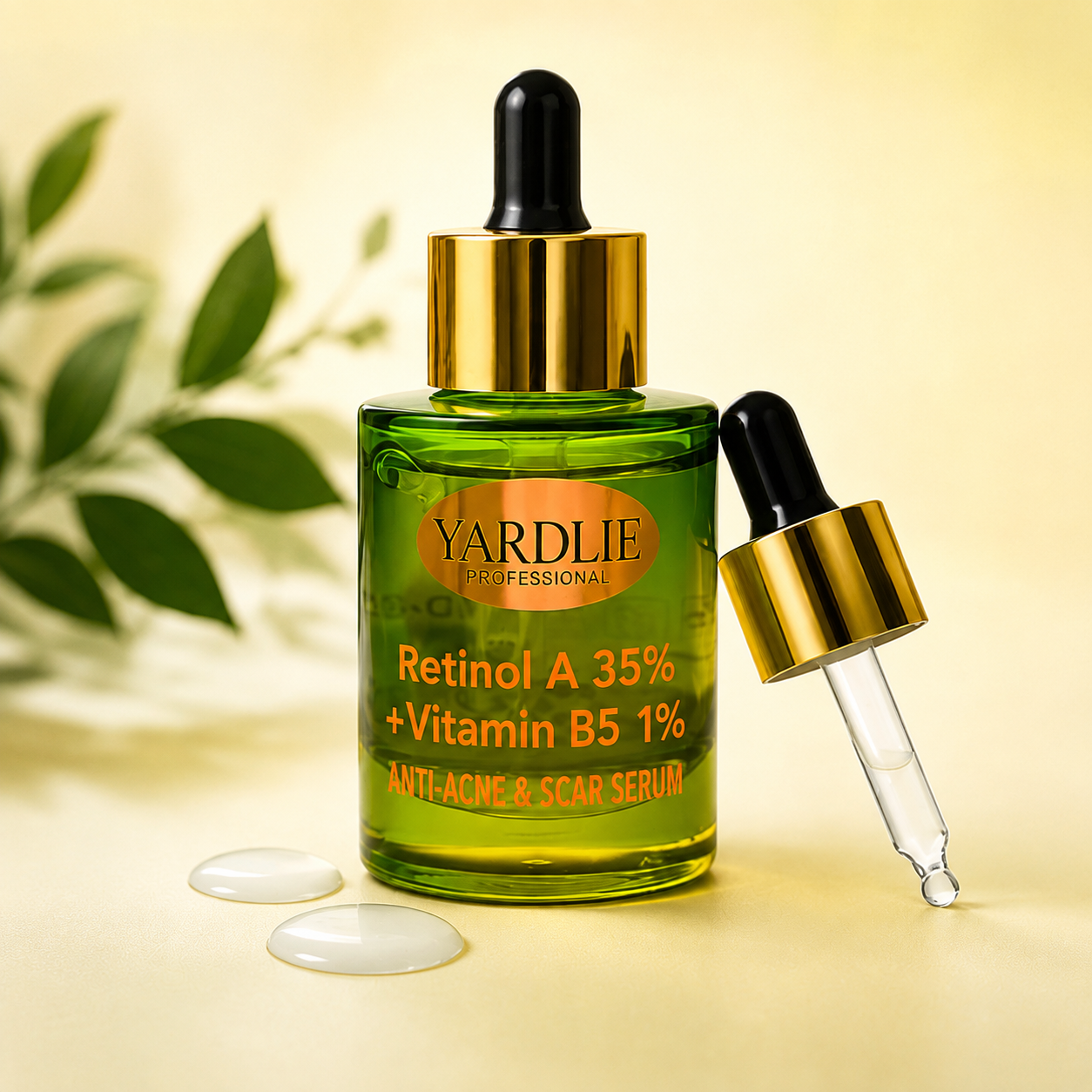 YARDLIE Professional Retinol A 35% + Vitamin B5 1% Anti-Acne & Scar Serum | Dark Spot & Blemish Repair | 30ml