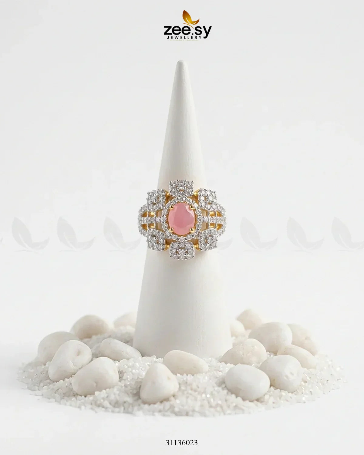 Flower Bold Stone Ring