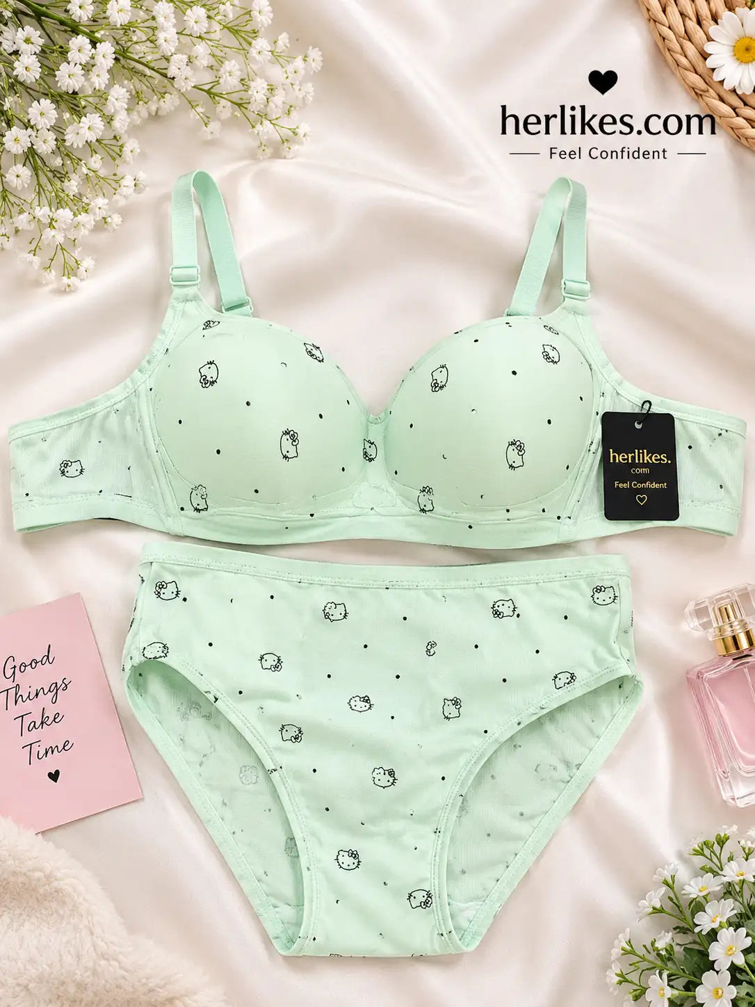Polka Dot Bra & Panty Set