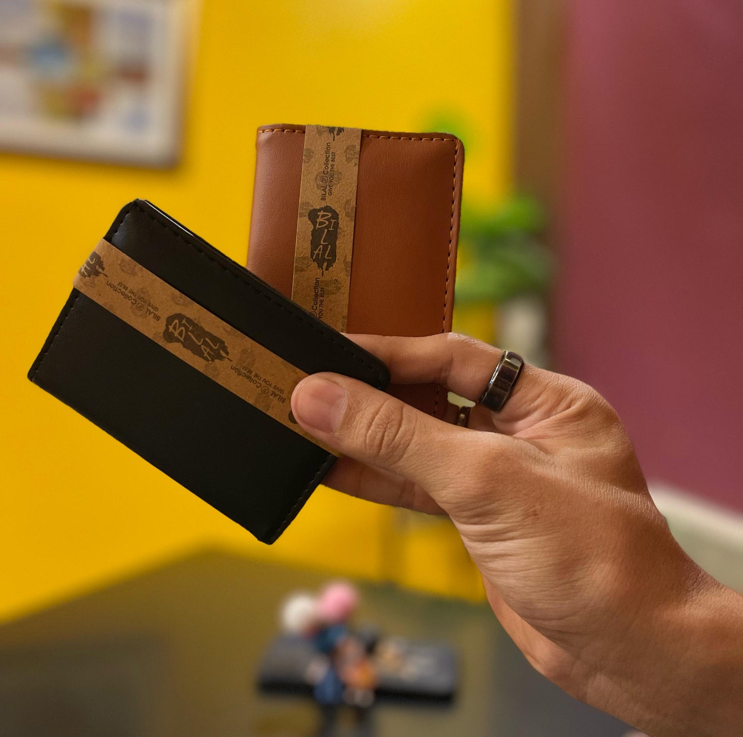 Mini Wallet Plus Card Holder With in  Magnetic Button