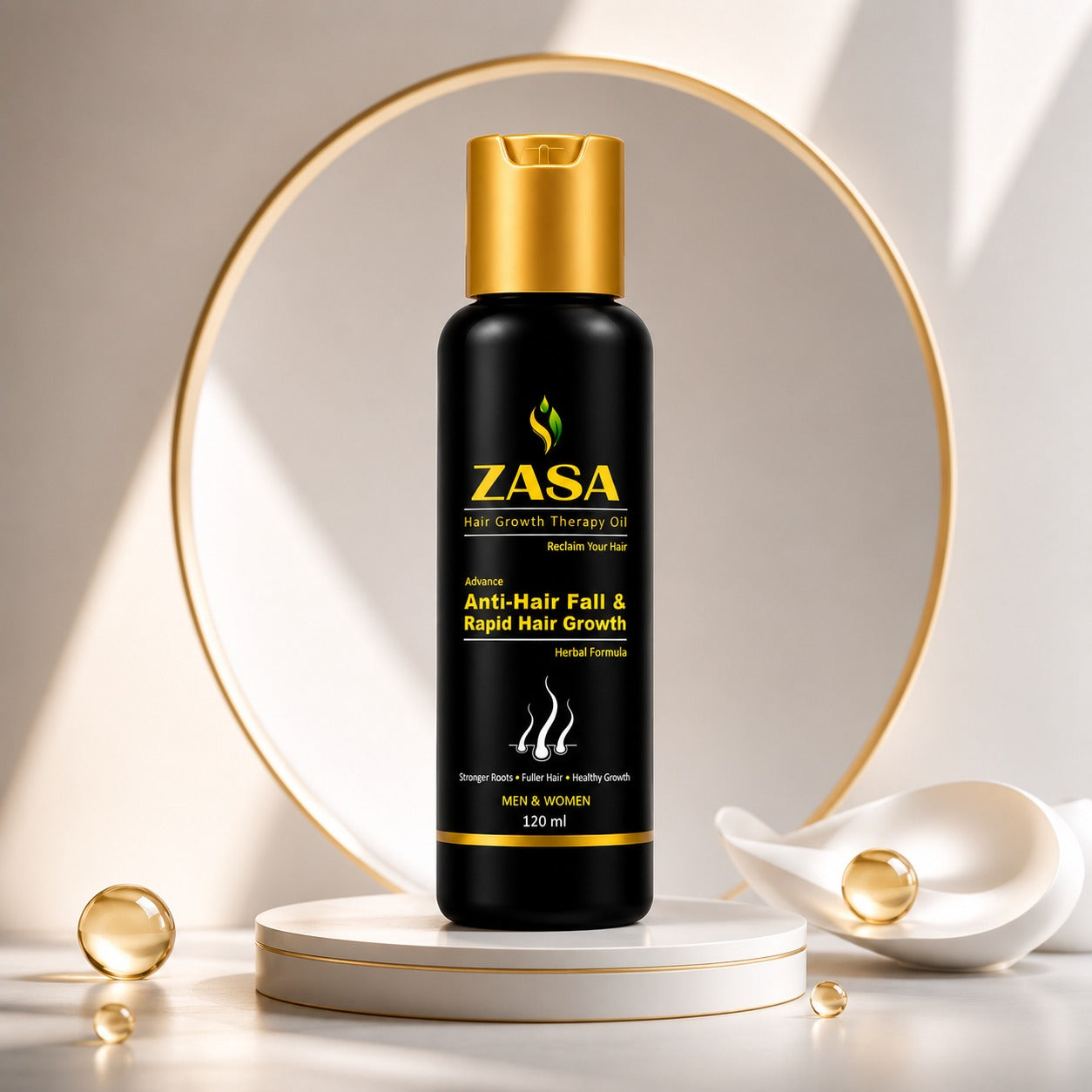 ZASA Hair Growth Therapy Oil – Anti Hair Fall & Rapid Hair Growth Oil for Men & Women | 120ml