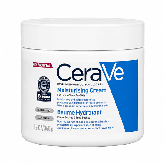 CeraVe Moisturising Cream 340g | Daily Face & Body Moisturizer for Dry to Very Dry Skin