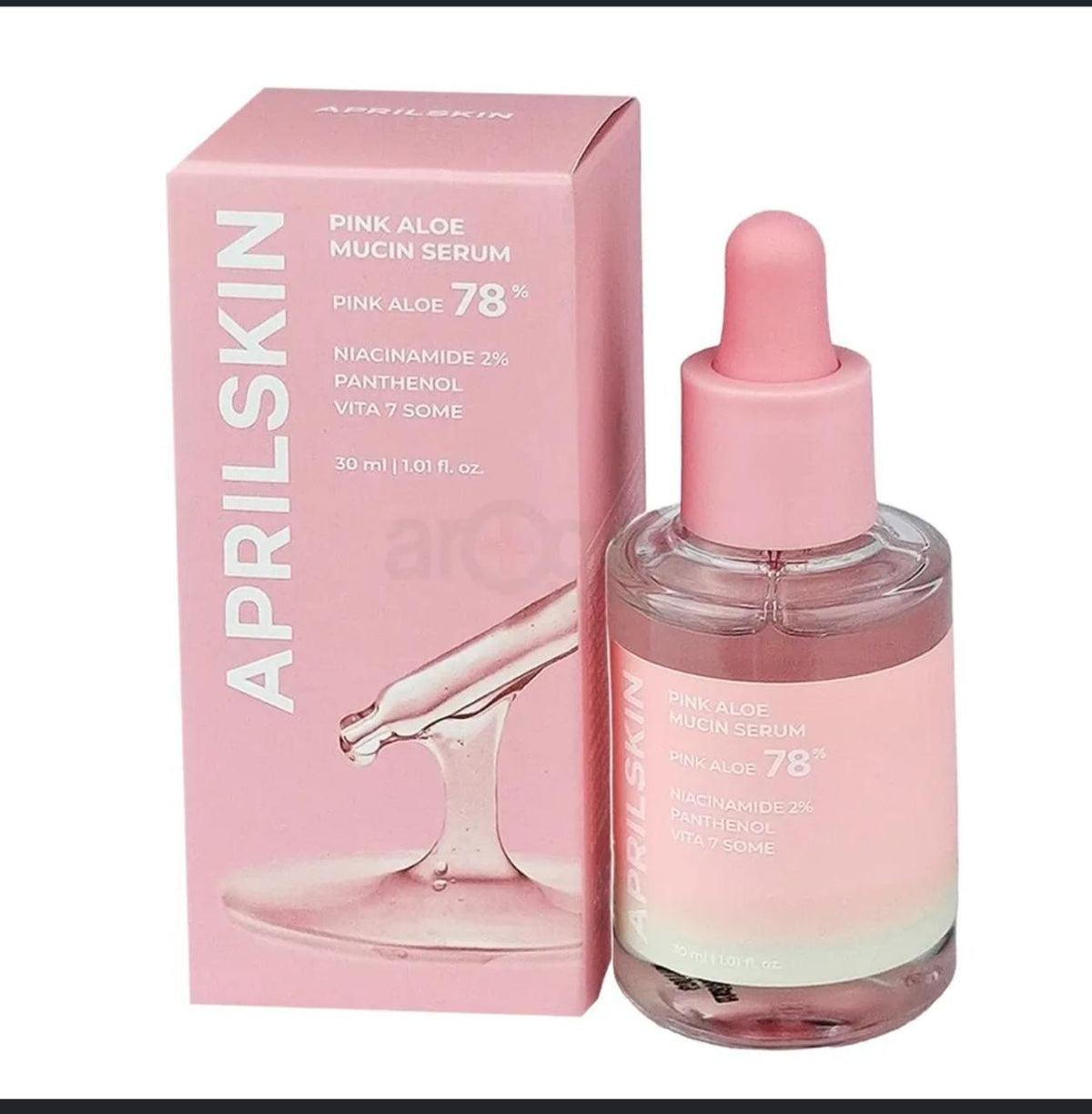 APRILSKIN Pink Aloe Mucin Serum with pink aloe, niacinamide and panthenol