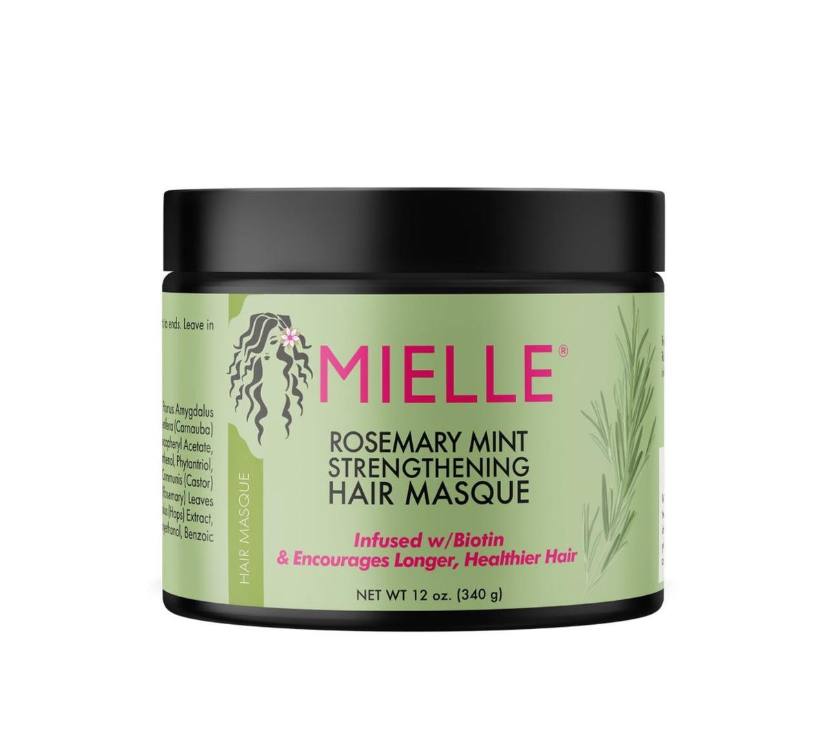 Mielle Rosemary Mint Strengthening Hair Masque infused with biotin