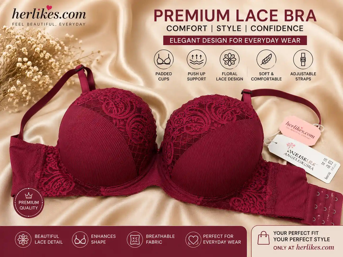Stylish Floral Lace Bra