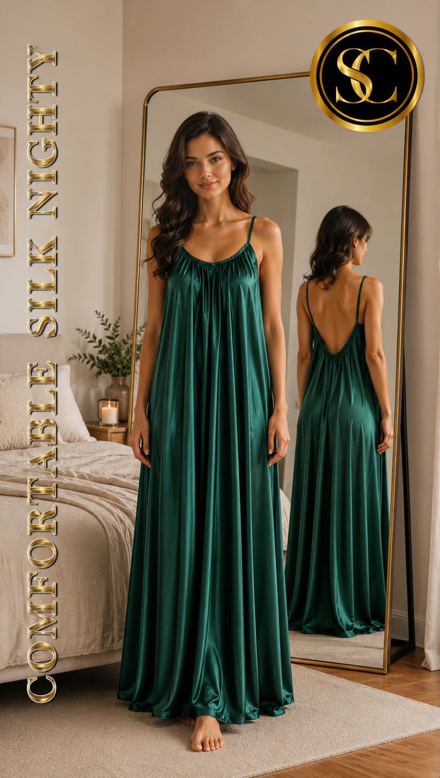 Silk Nighty – Long Satin Night Dress for Women
