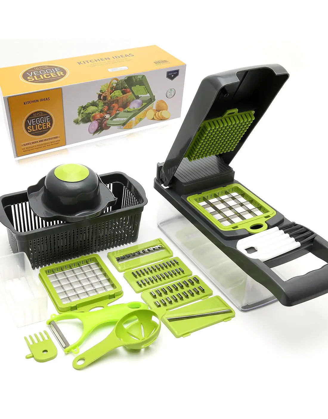 Vegetable Chopper Cutter Food Slicer Multifunctional 16 in 1